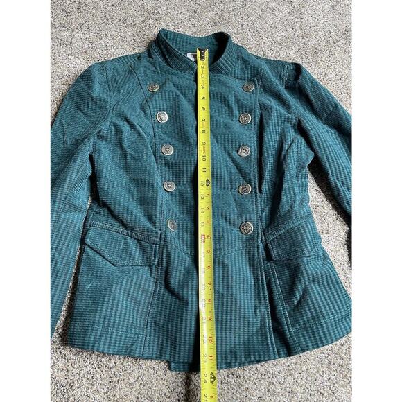 Cabi Womens Blazer Lennon Jacket Green Military Double Breasted Small - Picture 9 of 10